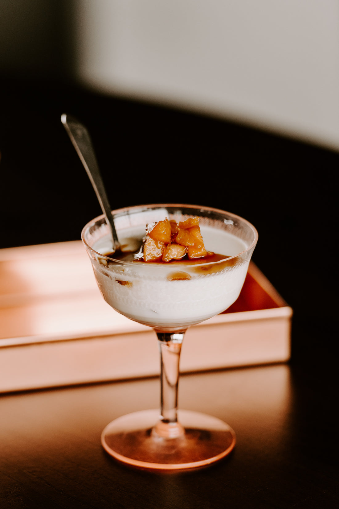 Bourbon Panna Cotta with Spiced Peaches (p. 147)